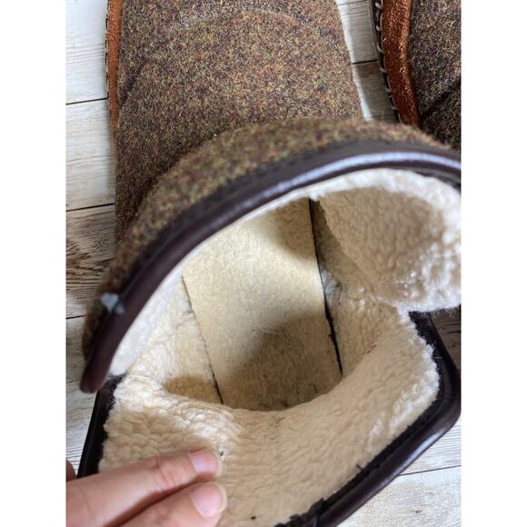 Woolrich Slippers Womens 12 Brown Wool Suede Glamper Slip On Ankle - Picture 7 of 10